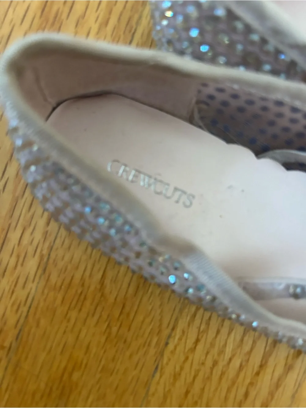 Crewcuts Sparkle Mary Jane Flats in Blush Pink